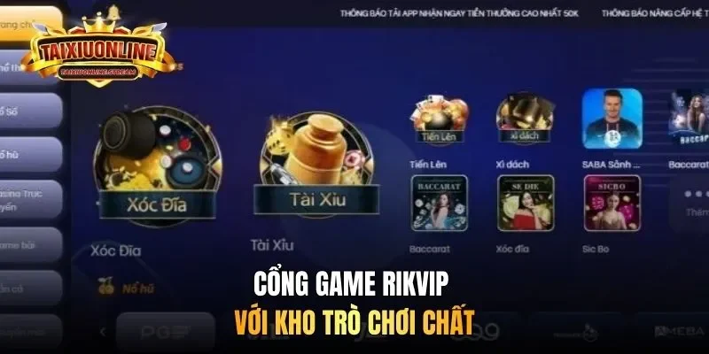 Cổng game với kho trò chơi chất